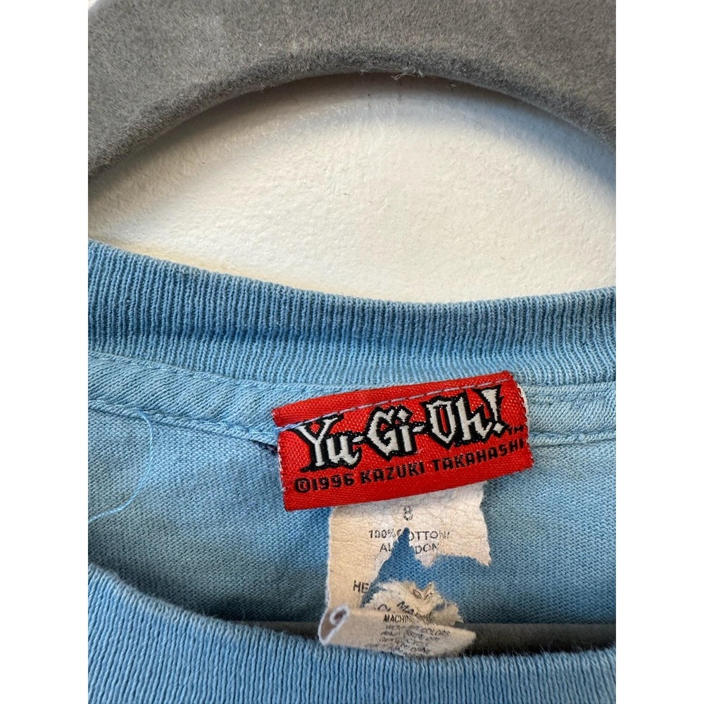 Vintage Yu-Gi-Oh Shirt Kids 8 Blue King Of Games Anime Graphic‎ Tee 90s - Picture 2 of 11